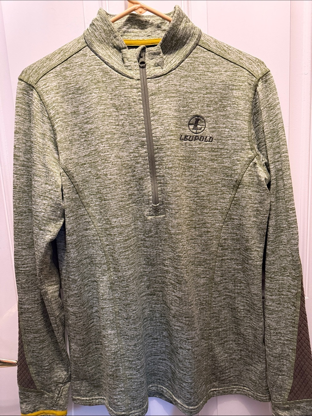 Women's Heathered Green Quarter-Zip Utility Jacket